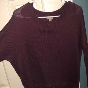 Bat wing sweater burgundy